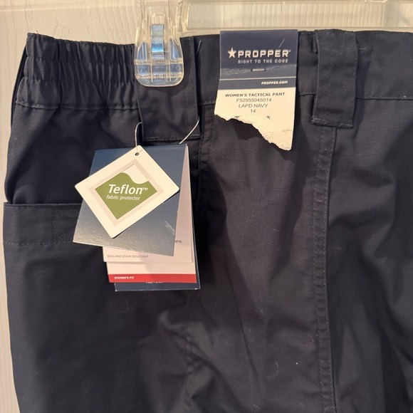 Propper Tactical Pants Women's 14 LAPD‎ Navy Leg Slash Pockets NEW  Not hemmed - Picture 1 of 10